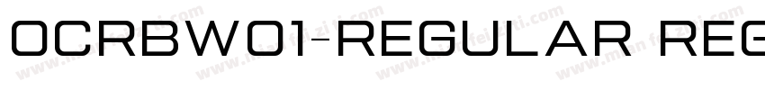 OCRBW01-Regular Regular字体转换